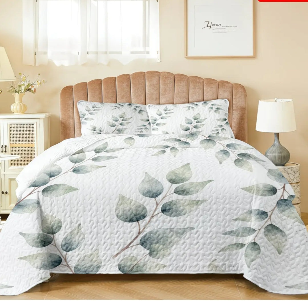 Single Bed Cover Set 150 x 200 cm | Embossed Bed Cover with 1 Pillowcase | Various Designs