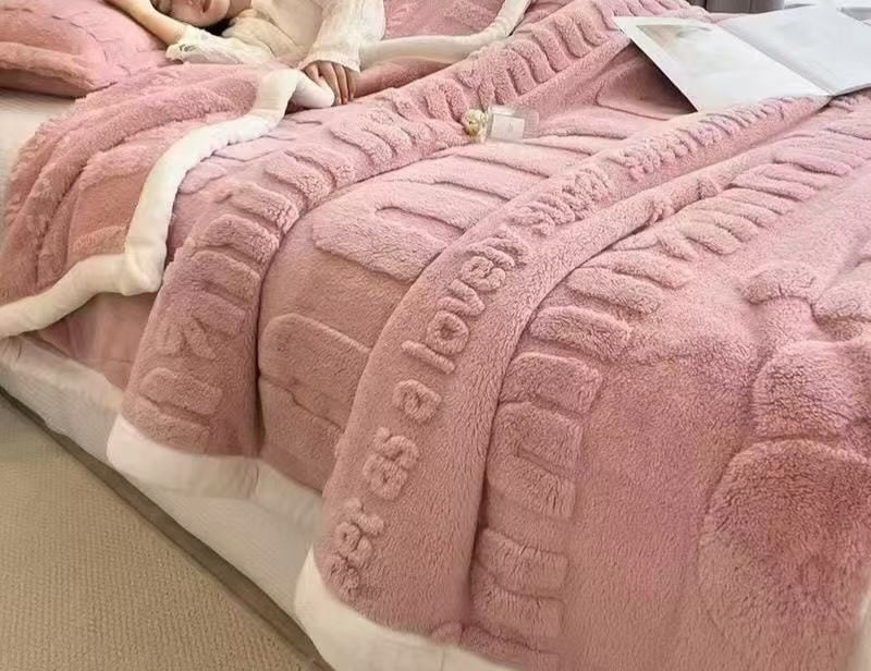 Shaggy stripe blanket